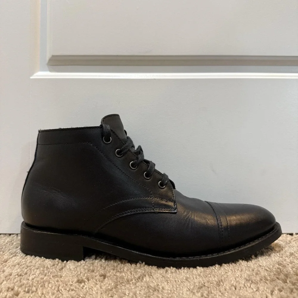 Thursday Boot Co Everyday Boots Mens Size 8.5 Black Leather Chukka Ankle Lace Up